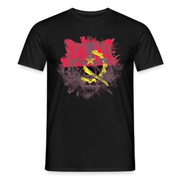 Angola - T-shirt homme - noir - Devant - AI Model Male 178 light (178cm)