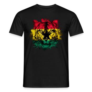 Ghana - T-shirt homme - noir - Devant - AI Model Male 178 light (178cm)