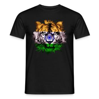 Indien - Männer T-Shirt - Schwarz - Vorne - AI Model Male 178 light (178cm)