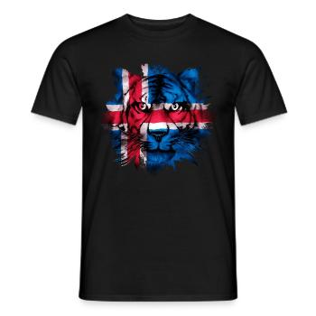 Iceland - Men's T-Shirt - black - Front - AI Model Male 178 light (178cm)