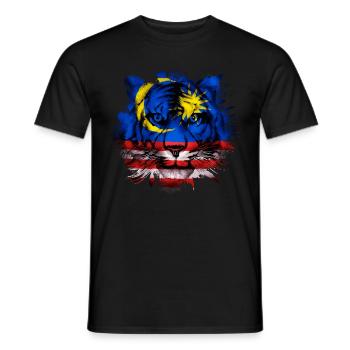 Malaisie - T-shirt homme - noir - Devant - AI Model Male 178 light (178cm)