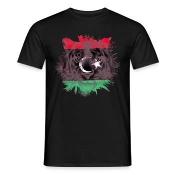 Libyen - Männer T-Shirt - Schwarz - Vorne - AI Model Male 178 light (178cm)