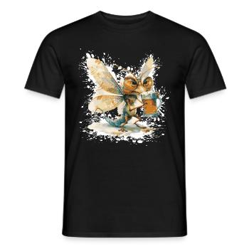 Dragonfly Beer Funny - Men's T-Shirt - black - Front - AI Model Male 178 light (178cm)