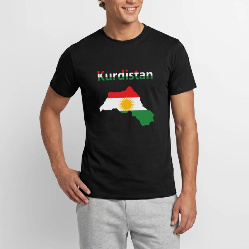 Drapeau du Kurdistan Bakur Bashur Rojava Rojhlt Newroz T-shirt homme