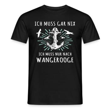 Wangerooge Urlaub Sprüche Nordsee - Männer T-Shirt - Schwarz - Vorne - AI Model Male 178 light (178cm)