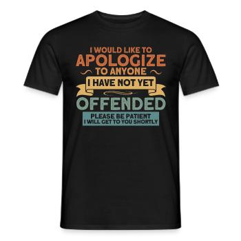 Irony Black Humor Sarcastic Gift - Men's T-Shirt - black - Front - AI Model Male 178 light (178cm)
