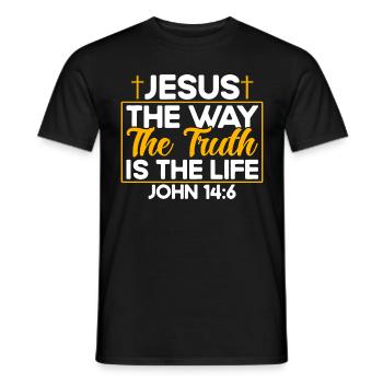 Don de Dieu chrétien inspirant Jésus - T-shirt homme - noir - Devant - AI Model Male 178 light (178cm)