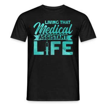 Medizinische Schule Medizinische Assistentin Assis - Männer T-Shirt - Schwarz - Vorne - AI Model Male 178 light (178cm)