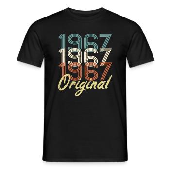 53rd Birthday Retro - Original Vintage 1967 - Men's T-Shirt - black - Front - AI Model Male 178 light (178cm)