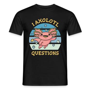 I aI axolotl questions - Männer T-Shirt - Schwarz - Vorne - AI Model Male 178 light (178cm)