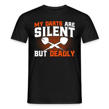 Darts Dartboard Dart Throw Gift - Men's T-Shirt - black - Front - AI Model Male 178 light (178cm)