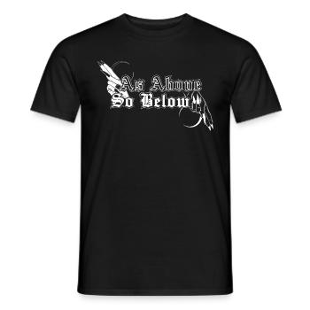 As at the top so at the bottom, Solve et Coagula - Men's T-Shirt - black - Front - AI Model Male 178 light (178cm)