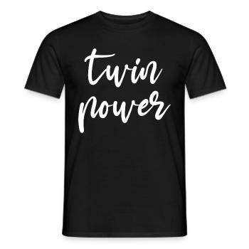 Twins - Men's T-Shirt - black - Front - AI Model Male 178 light (178cm)