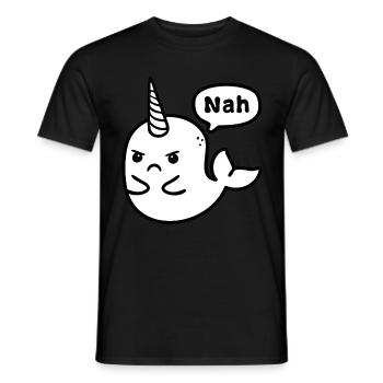 Interdiction de chasse à la baleine - T-shirt homme - noir - Devant - AI Model Male 178 light (178cm)