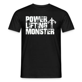 Power Lifting Monster Geschenk - Männer T-Shirt - Schwarz - Vorne - AI Model Male 178 light (178cm)
