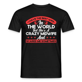 Midwife Obstetrician LD Work Gift - Men's T-Shirt - black - Front - AI Model Male 178 light (178cm)