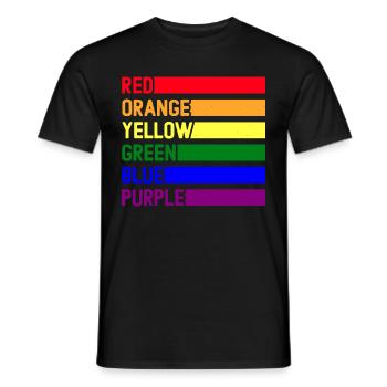 LGBTQ Regenbogen Stolz Schwul Lesben LGBT Stolz - Männer T-Shirt - Schwarz - Vorne - AI Model Male 178 light (178cm)