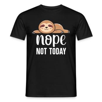 Faultierliebhaber sagt lustige faule Faultiere schlafen - Männer T-Shirt - Schwarz - Vorne - AI Model Male 178 light (178cm)