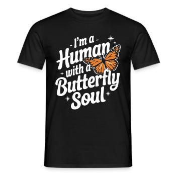 Schmetterling Monarchfalter Bunt Schmetterlinge - Männer T-Shirt - Schwarz - Vorne - AI Model Male 178 light (178cm)