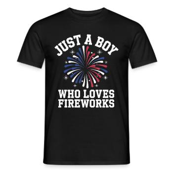 Pyrotechnics Fireworks Pyrotechnics - Men's T-Shirt - black - Front - AI Model Male 178 light (178cm)