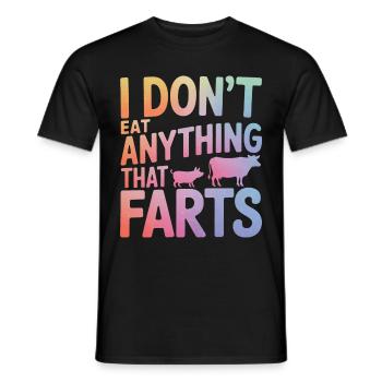 Végétarien Végétalien Végétarien Végétarien - T-shirt homme - noir - Devant - AI Model Male 178 light (178cm)