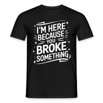 Technischer Support Computerfreak Nerd - Männer T-Shirt - Schwarz - Vorne - AI Model Male 178 light (178cm)