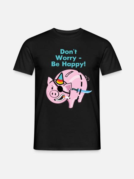 Pirate pig - Men's T-Shirt - black