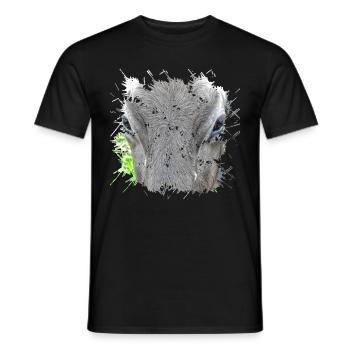 Animal gris avec 4 lettres - T-shirt homme - noir - Devant - AI Model Male 178 light (178cm)