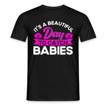 Obstétricien Doula Cadeau de sage-femme - T-shirt homme - noir - Devant - AI Model Male 178 light (178cm)