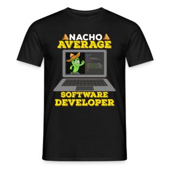 Cinco De Mayo Software Developer - Men's T-Shirt - black - Front - AI Model Male 178 light (178cm)