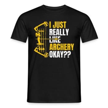 Bogenschießen Bogenschütze - Männer T-Shirt - Schwarz - Vorne - AI Model Male 178 light (178cm)