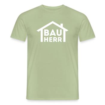Builder House building DIY site - Men's T-Shirt - sage - Front - AI Model Male 178 light (178cm)