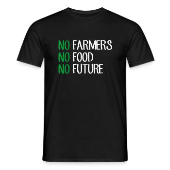 No Farmers No Food No Future Bauer Landwirt - Männer T-Shirt - Schwarz - Vorne - AI Model Male 178 light (178cm)