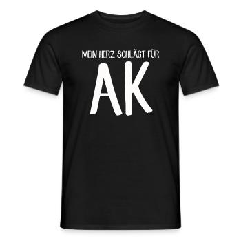 Mein Herz schlägt für AK Altenkirchen Heimat Liebe - Männer T-Shirt - Schwarz - Vorne - AI Model Male 178 light (178cm)