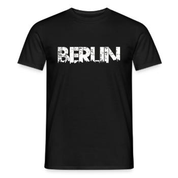 Capitale de lettrage skyline ville de berlin - T-shirt homme - noir - Devant - AI Model Male 178 light (178cm)