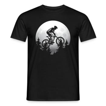 Mountain Bike MTB Mountain Bike Bike Bike Moon - Men's T-Shirt - black - Front - AI Model Male 178 light (178cm)