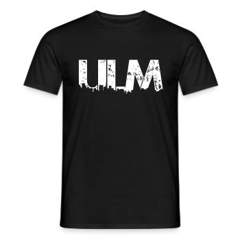 Ulm Skyline - T-shirt homme - noir - Devant - AI Model Male 178 light (178cm)