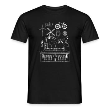 Denmark - Men's T-Shirt - black - Front - AI Model Male 178 light (178cm)