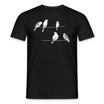 Vögel Vogel - Ich mag Vögel - Männer T-Shirt - Schwarz - Vorne - AI Model Male 178 light (178cm)