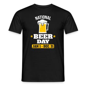 National Beer Day - Männer T-Shirt - Schwarz - Vorne - AI Model Male 178 light (178cm)