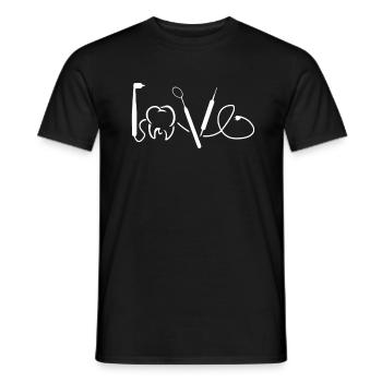 Dentiste dentiste assistant dentaire - T-shirt homme - noir - Devant - AI Model Male 178 light (178cm)