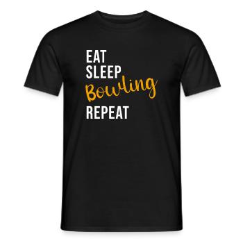 Eat Sleep Bowling Repeat - T-shirt homme - noir - Devant - AI Model Male 178 light (178cm)