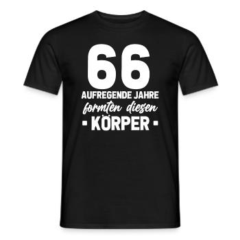 66. Geburtstag Geschenkidee 66 Jahre Alt Geschenk - Männer T-Shirt - Schwarz - Vorne - AI Model Male 178 light (178cm)