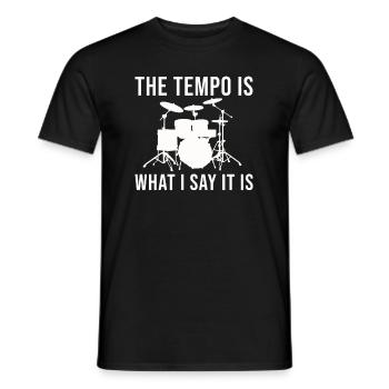 Percussion The Tempo is what i say it is - T-shirt homme - noir - Devant - AI Model Male 178 light (178cm)