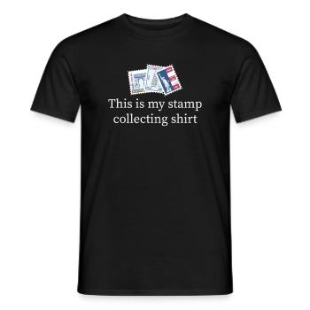 Philatelist Stamp Collection Stamp Collector - Men's T-Shirt - black - Front - AI Model Male 178 light (178cm)
