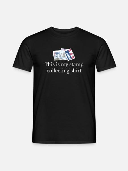 Philatelist Stamp Collection Stamp Collector - Men's T-Shirt - black