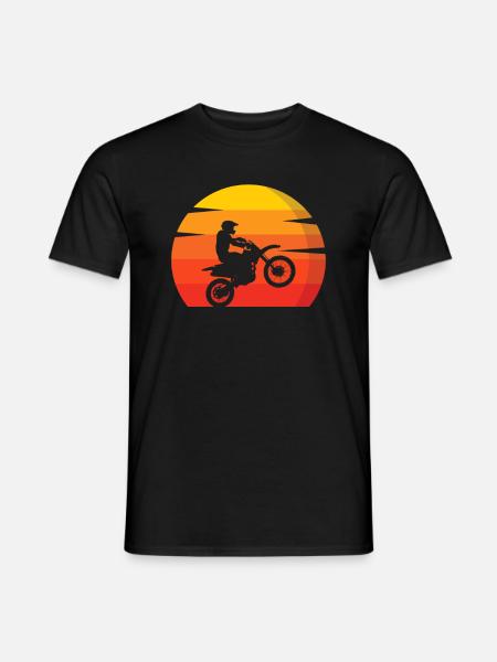 Motorry Motocross Enduro Heartbeat - Men's T-Shirt - black