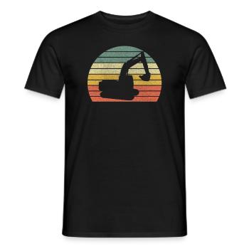 Excavator driver excavators dredging excavators - Men's T-Shirt - black - Front - AI Model Male 178 light (178cm)