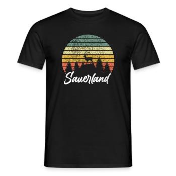 Sauerland Sauerländer Nordrhein-Westfalen Geschenk - Männer T-Shirt - Schwarz - Vorne - AI Model Male 178 light (178cm)