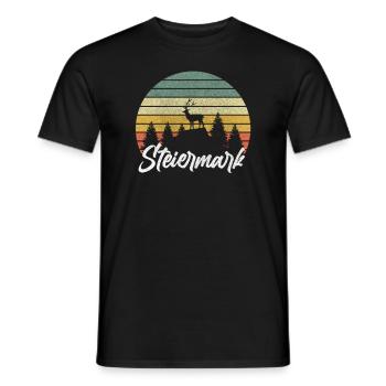 Steiermark motif drôle cadeau de randonnée styrie - T-shirt homme - noir - Devant - AI Model Male 178 light (178cm)